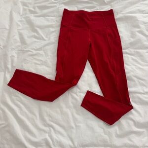 Lulu Red Leggings